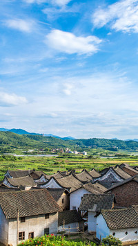 一湖碧水 半江晨雾