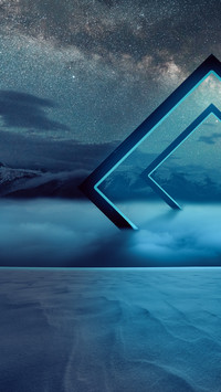 The snowy starry river unlocks the door to the future