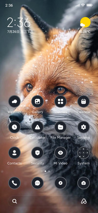 Snowy fox