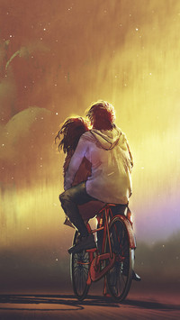Young Couple on Bike
