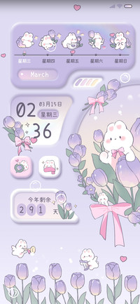 紫色郁金香兔兔拟态