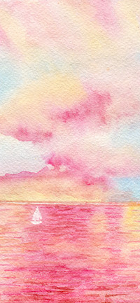 Pink Ink Painting-PAIXIN
