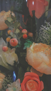 grapes and flower