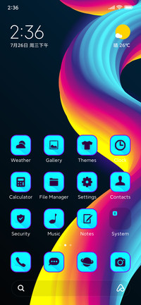 neon colorful