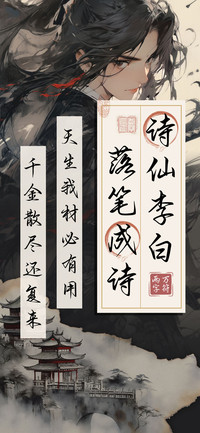 诗仙李白落笔成诗