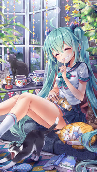 窗边冥想的少女