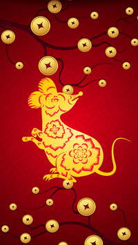玉鼠迎春-拍信图库