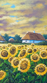 Countryside oil painting