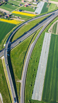 Shoot the road from above