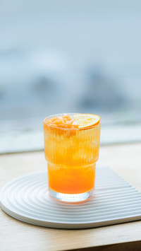 The images of beverages for a fruit juice