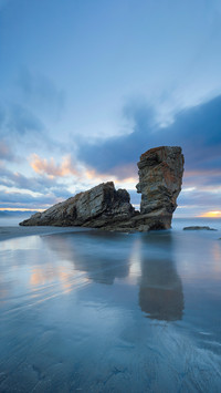 A long exposure at sunset in the Playón de Baya