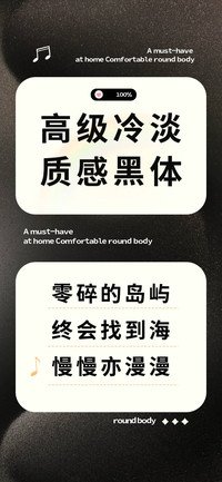 高级冷淡质感黑体