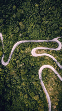 Curved highway
