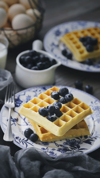 Waffle with Blueberry