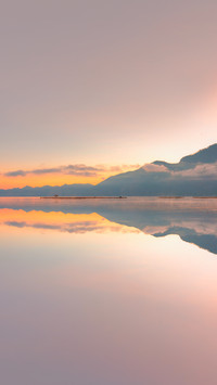 Fishing village on the coast of the Lake Batur