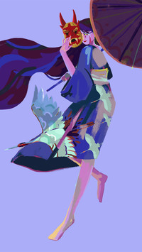 Cartoon anime illustrations