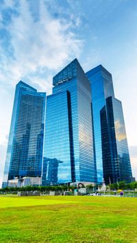 Modern city skyscrapers
