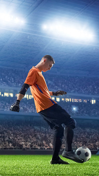 Concept of soccer ball, sport games, football match