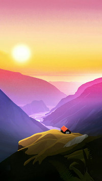 风景插画壁纸-锐景创意