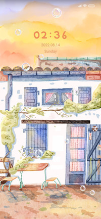 watercolor town