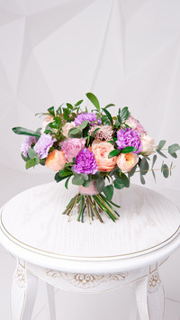 Bouquet Bliss, Centerpiece on Decorative Table