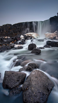 Osara falls in winter
