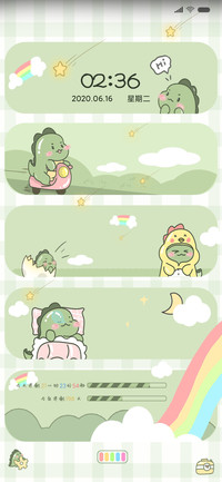 油画小恐龙