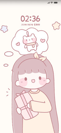 可爱女孩的小熊