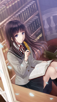 窗边的少女
