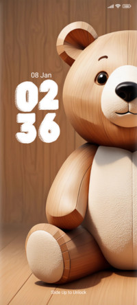 wooden teddy