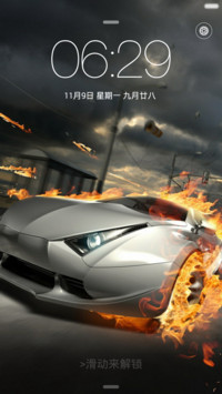 超酷跑车(酷黑全图标+密码锁)
