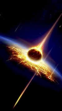 Asteroid Hits A Planet