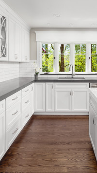 Wood grain brick kitchen decoration is in fashion 04