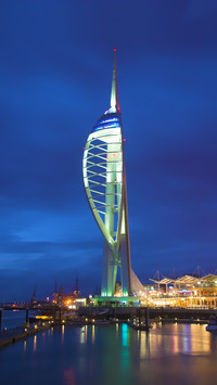 Spinnaker tower dusk portsmouth uk