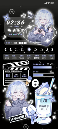 紫发少女的live