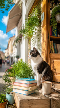 Adorable vacation cat