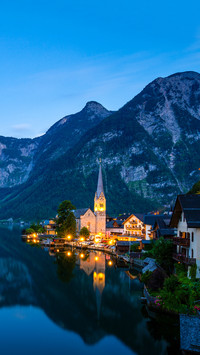 Hallstatt, famous village in the Austrian Alps, Salzkammergu