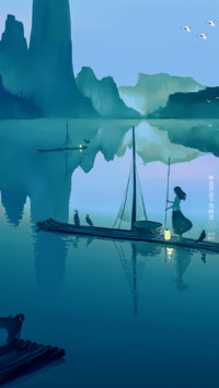 湖光山色