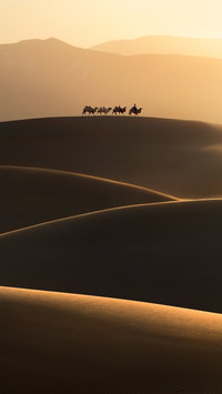 The light and shadow stretch across badain jaran