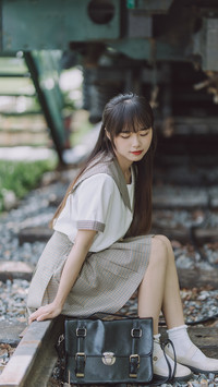 日系优雅美女-锐景创意