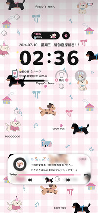 INS格纹平铺小狗