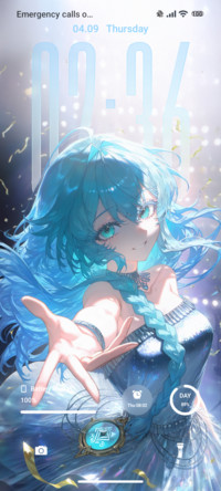 Blue-haired girl
