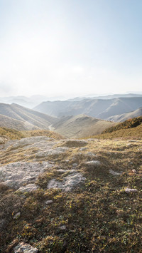 Rocks lie still among the alpine meadows