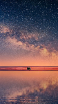 The galaxy is shining