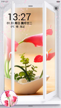 独特橱窗设计+花