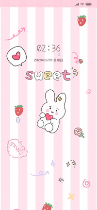 粉色开心小兔叽