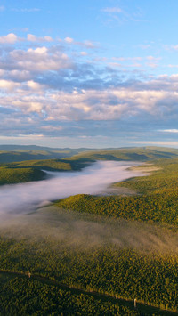 The greater xing an range is a sea of clouds floating in