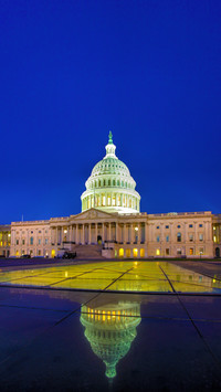 United states capitol at dusk washington dc