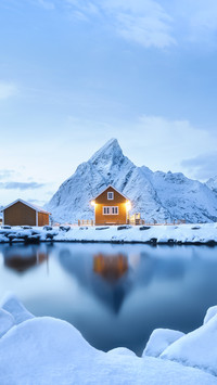 Houses In The Sarkisoy Village, Lofoten Islands, Norway