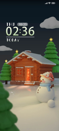 雪山小屋 昼夜感知